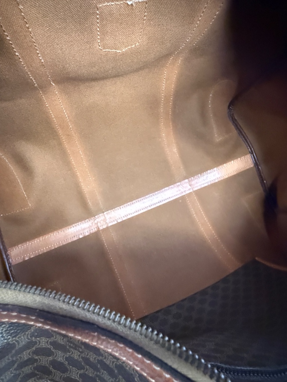 EXQUISITE CELINE MACADAM MONOGRAM EXTRA LARGE DUFFLE CARRY ON BAG! - Picture 5 of 17